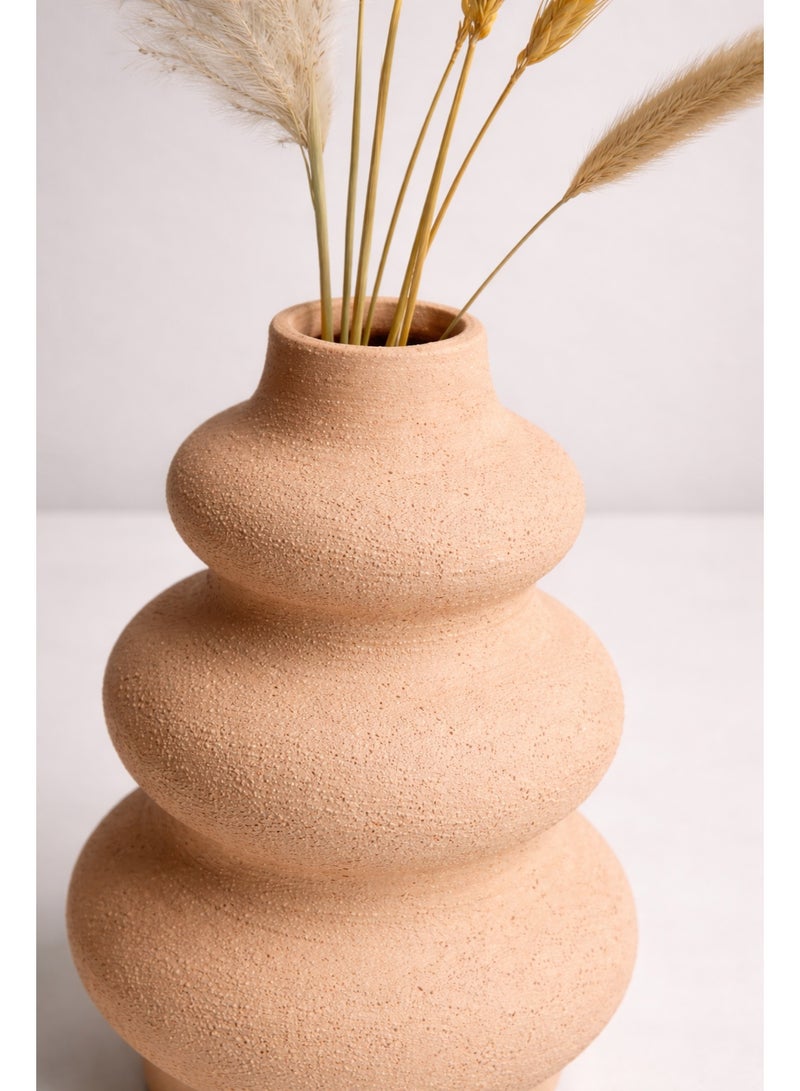 كلوك مزهرية اورا التراكوتا (تشمل نبات مجفف) - Image 3